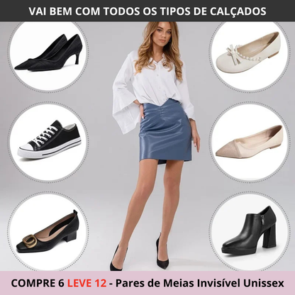 COMPRE 6 LEVE 12 - Pares de Meias Invisível Unissex - Sellve