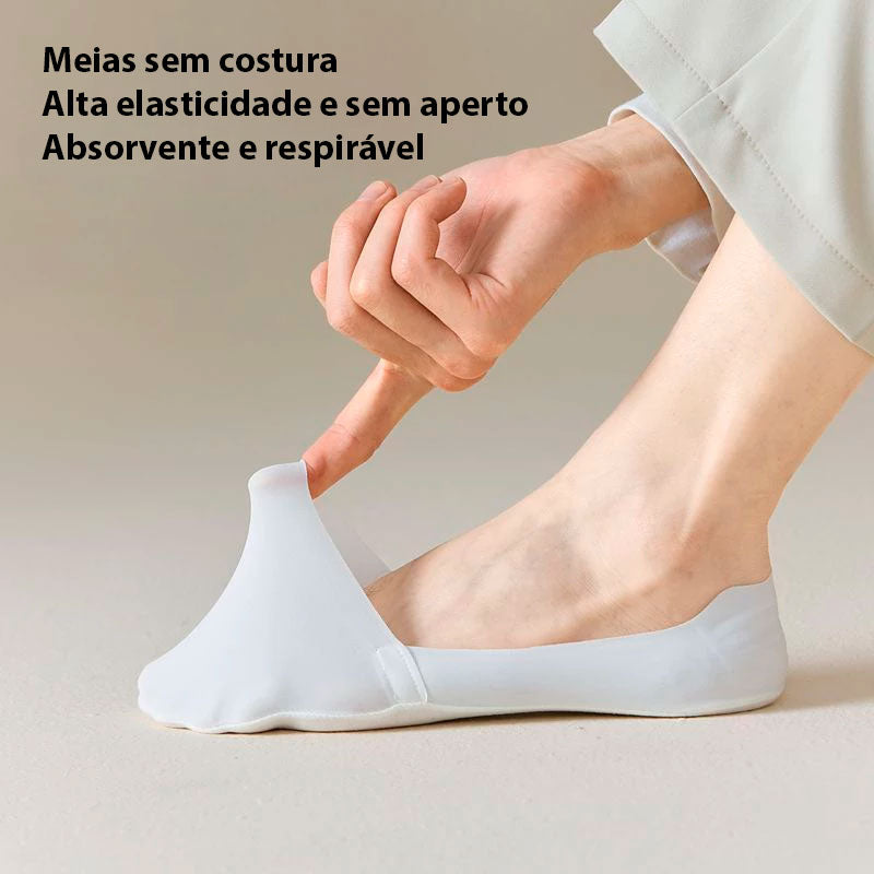 COMPRE 3 LEVE 5 Pares de Meias Invisíveis Masculina, Respiráveis e Antiderrapantes - Sellve