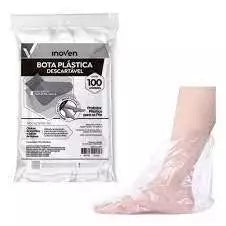 Bota Plástica Descartável - Kit 6 Pacotes - 600 Unidades - Sellve