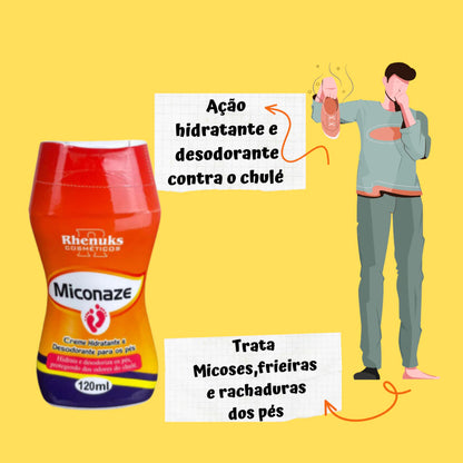 Creme Miconaze Hidratante e Desodorante Para os Pés e Anti-Micose - Sellve